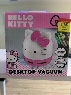 Hello Kitty White and Pink Mini Desktop Vacuum